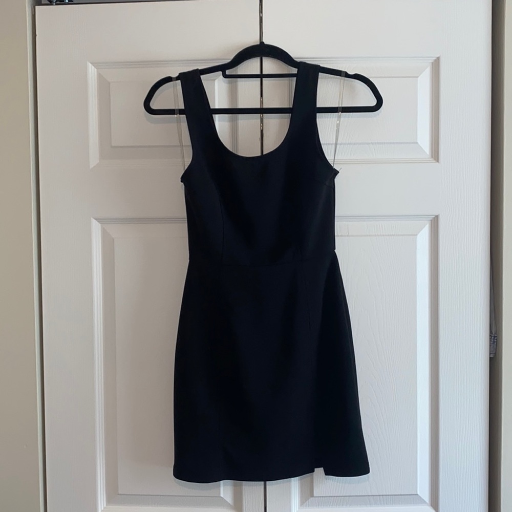 NWOT Small scoop neck tank mini dress - black